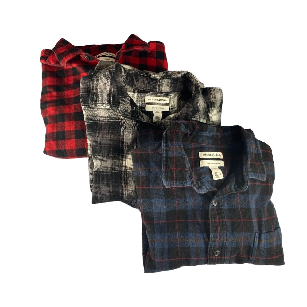 Three For One - Amazon Essentials Men’s Flannel S… - image 1